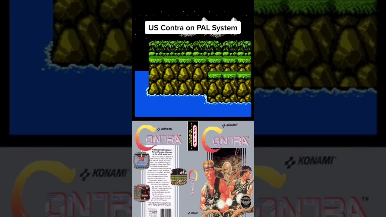 US Contra on PAL NES #shorts #retrogaming #contra  #nintendo #ntsc #pal  #misterfpga #fyp