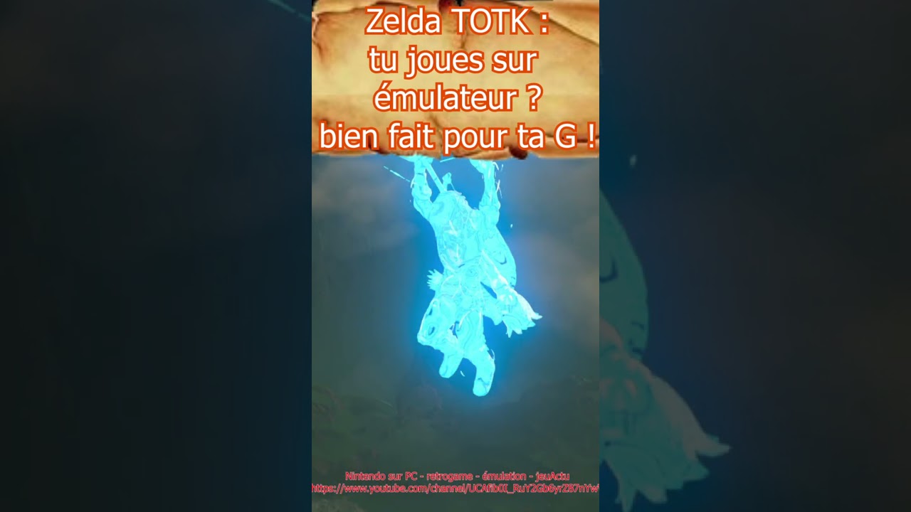 désolé Nintendo mais voilà ce qui se passe quand on joue sur émulateur à Zelda TOTK....