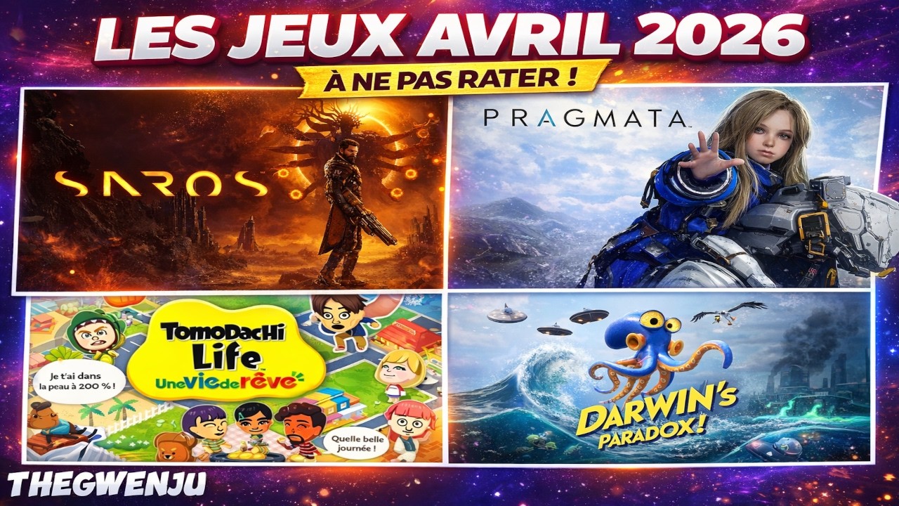 Les sorties de jeux en avril 2026
