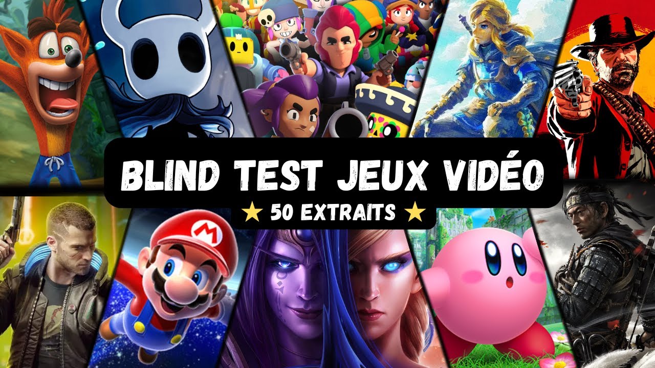 BLIND TEST JEUX VIDÉO - 50 EXTRAITS (TOUTES GÉNÉRATIONS)