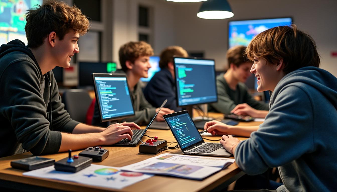 à guérigny, des adolescents passionnés s'unissent lors d'une game jam créative pour concevoir des jeux vidéo rétro, alliant innovation et esprit vintage dans une ambiance conviviale.