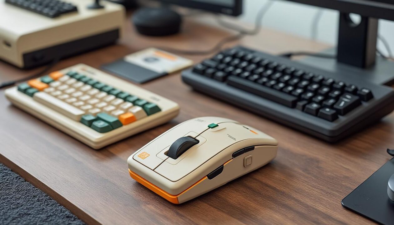 découvrez la souris gaming bitdo au design rétro inspiré du commodore 64, alliant nostalgie et performance pour une expérience de jeu unique et captivante.